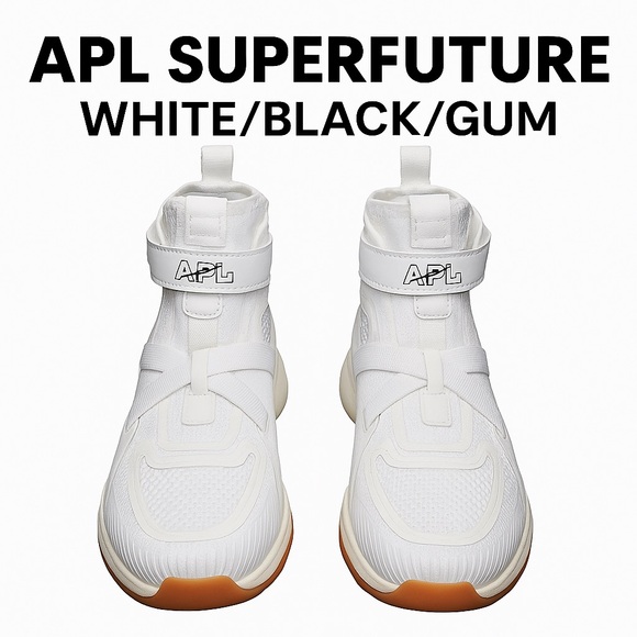 APL Superfuture Sneakers | White/Black/Gum | Women’s 12.5 Men’s 11 | New - Picture 1 of 5